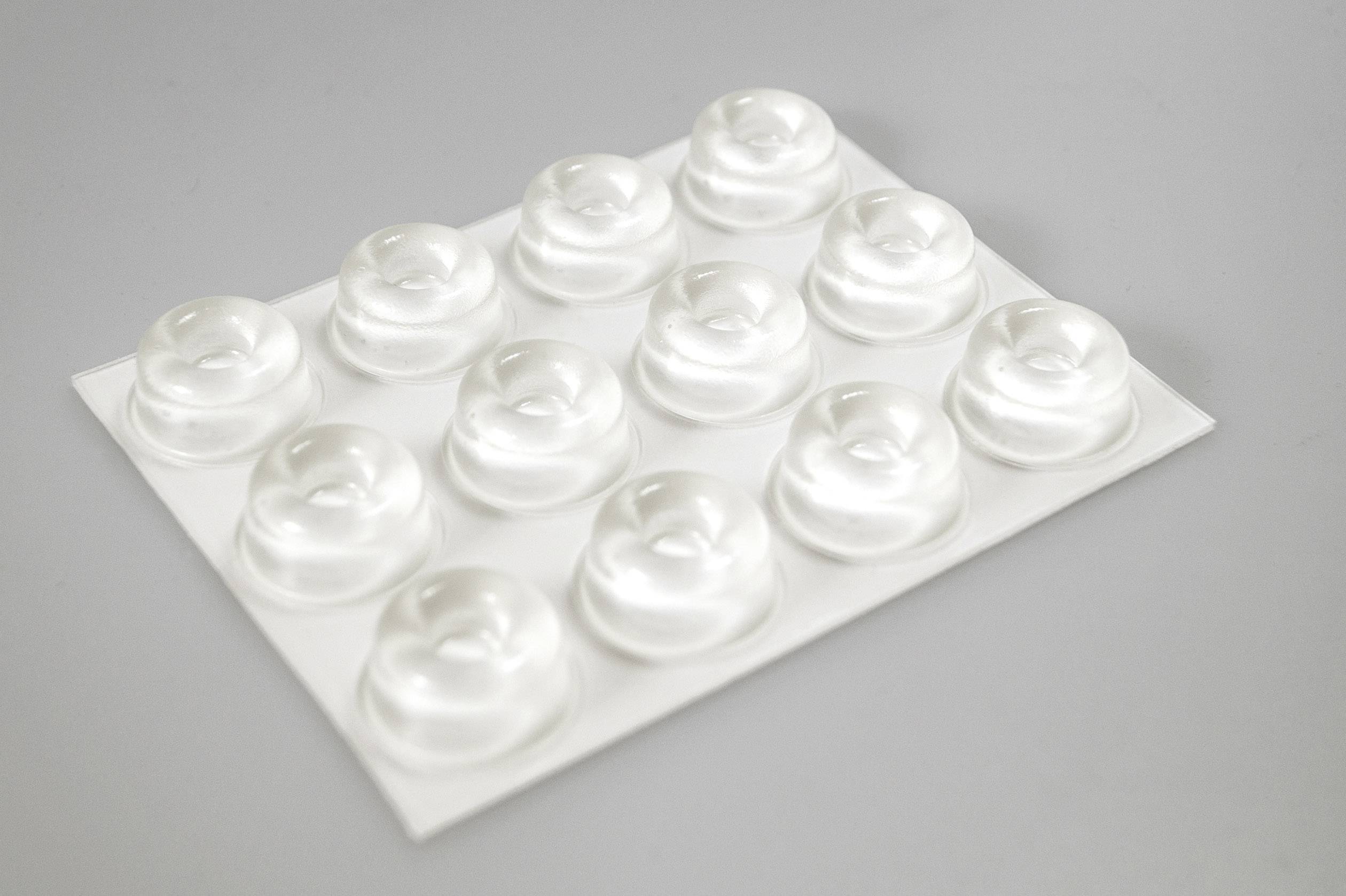 TOOLCRAFT 2210C12-C podstavná nožka přístrojová samolepicí, kulatá transparentní (Ø x v) 22.3 mm x 10.1 mm 12 ks