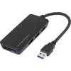 USB OTG hub Renkforce, 3x USB 2.0 + čtečka karet microSD/SD