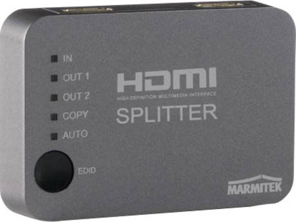 Marmitek Split 312 2 porty HDMI rozbočovač možnost 3D přehrávání 3840 x 2160 Pixel stříbrná