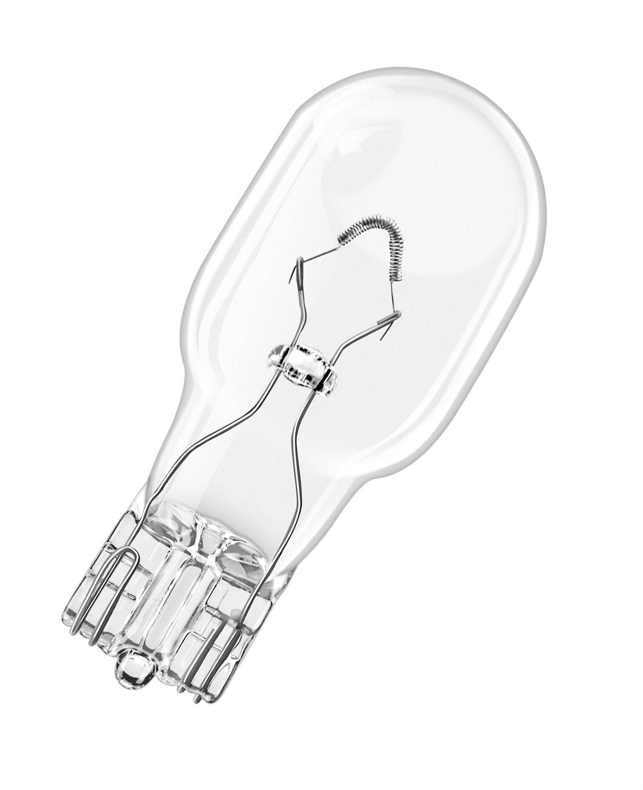 Žárovka s průhledným sklem a viditelným žhavicím vláknem na bílém pozadí, která ukazuje technický design.