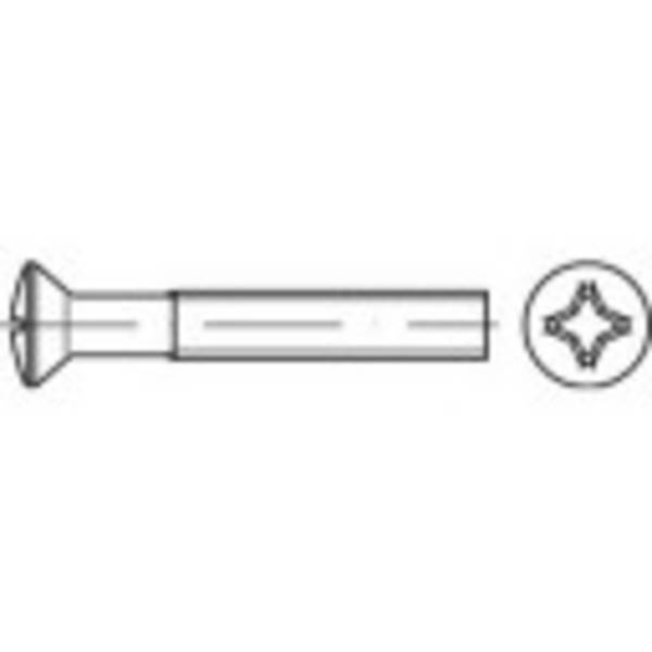 TOOLCRAFT  1066385 šroub se zápustnou čočkovou hlavou M5 60 mm křížová drážka Philips DIN 966   nerezová ocel A2 200 ks