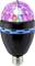 Černá LED žárovka s barevným, prizmatickým krytem pro dekorativní světelné efekty.