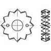 TOOLCRAFT Tesařské hmoždinky temperovaná litina 135729 100 ks (Ø) 62 mm