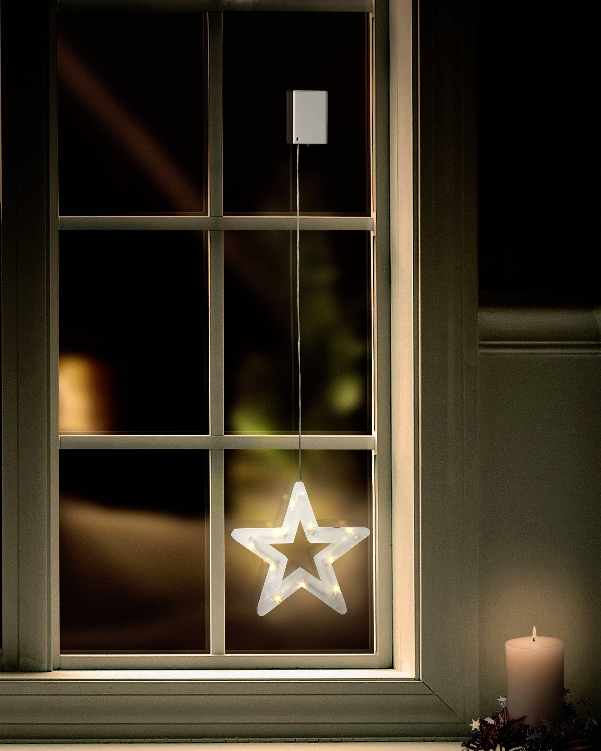 Led Dekorace Do Okna Polarlite Lba 50 019 Na Baterie Hvezda