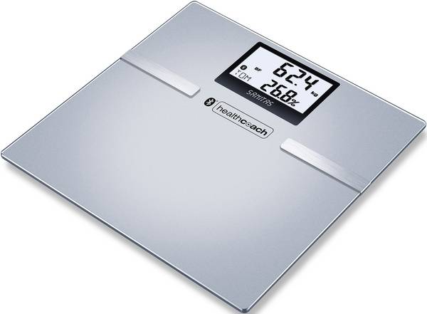Sanitas SBF 70 váha s diagnostikou tělesných parametrů 748.38 digitální Max. váživost=180 kg šedá s Bluetooth