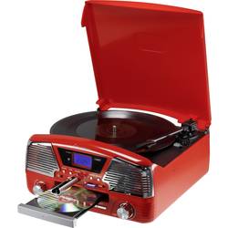 Retro USB gramofon Renkforce MT-35, červená