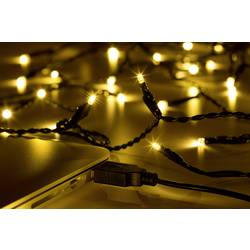LED mikro světelný řetěz Polarlite LLC-06-002;LLC-06-002, vnitřní, napájení přes USB, LED 40, teplá bílá, 4.4 m