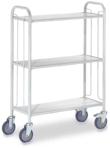 ROLLCART 26877-GY kancelářský vozík , ocel, práškově lakováno, max. zatížení 150 kg