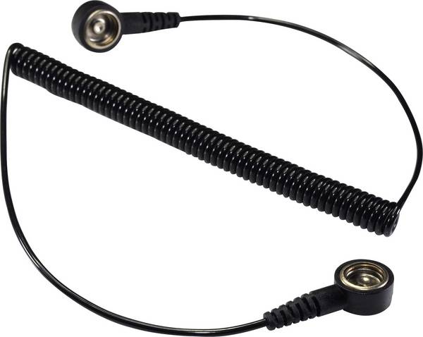 TRU COMPONENTS SpKL-4-183-KK ESD zemnicí kabel   1.83 m tlačítko 4 mm