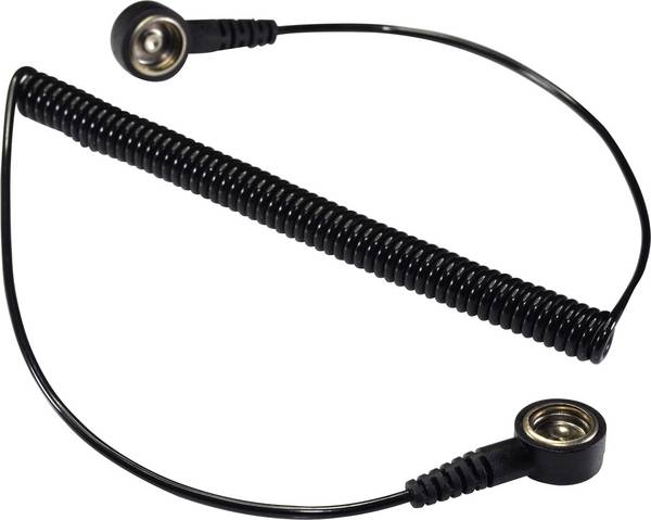 TRU COMPONENTS SpKL-10-183-KK ESD zemnicí kabel   1.83 m tlačítko 10 mm