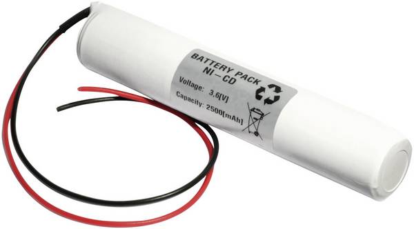 Emmerich 36C2500S akumulátor do nouzových světel  s kabelem 3.6 V 2500 mAh