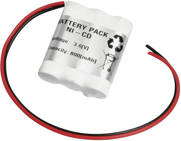 Emmerich 36AA800R akumulátor do nouzových světel  s kabelem 3.6 V 800 mAh