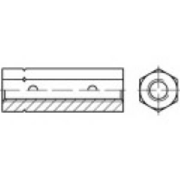 TOOLCRAFT 136578 šestihranná matice napínáku  M10 ocel galvanizováno zinkem DIN 1479 10 ks