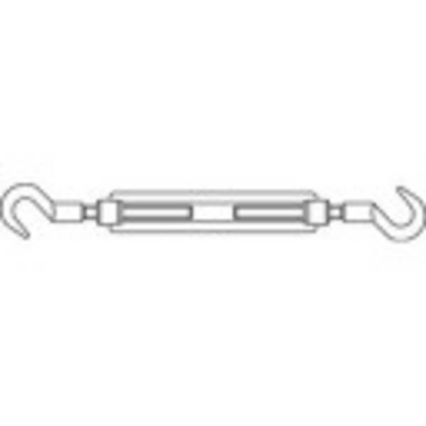 TOOLCRAFT 136619 napínák hák-hák M8 ocel galvanizováno zinkem DIN 1480 1 ks