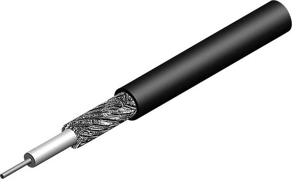 Telegärtner RG174, 100012821 koaxiální kabel, vnější Ø: 2.80 mm, 50 Ω, černá, metrové zboží