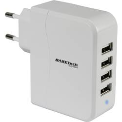 USB nabíjačka Basetech SUC-4900/4, 4900 mA, sivá