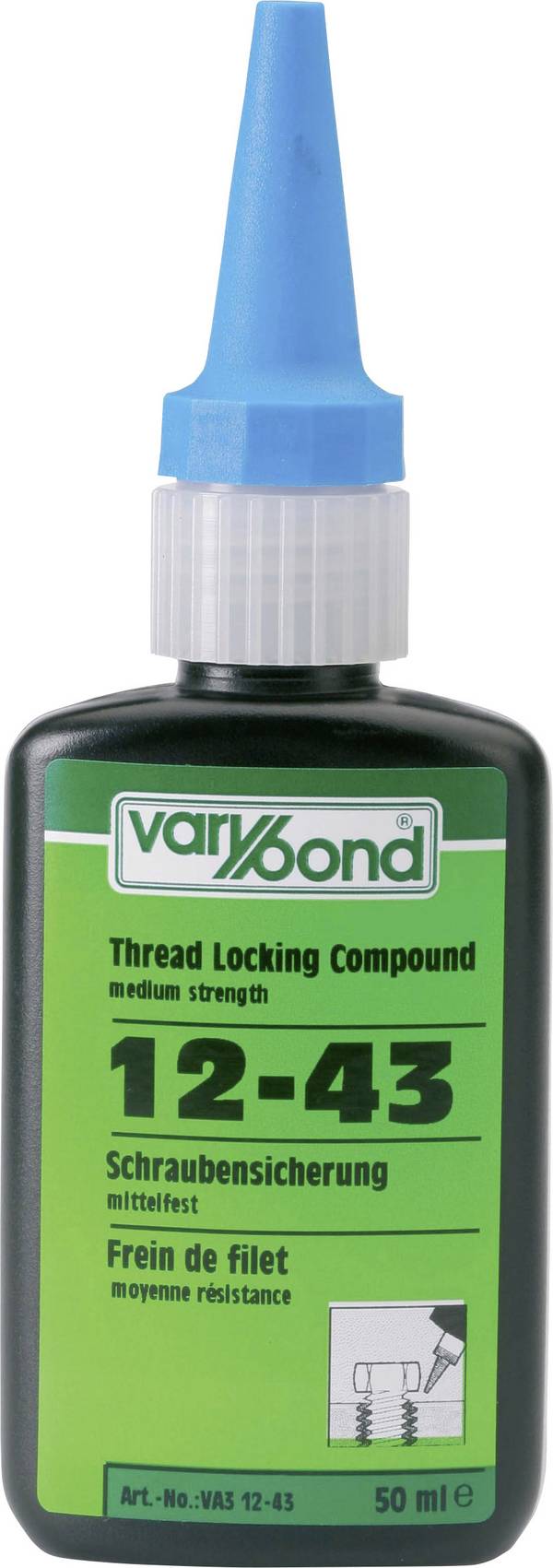 varybond 12-43 VA3 12-43 zajištění šroubů Pevnost: střední 50 ml