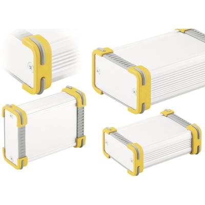 Fischer Elektronik FR 55 25 100 ME 10035341 profilové pouzdro 114 x 63.6 x 33 hliník přírodní, žlutá 1 ks-0