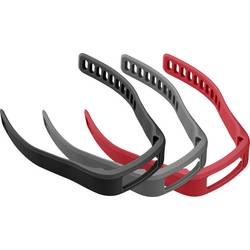 Náhradní řemínek pro Garmin Vivofit, velikost = S, černá, břidlicová šedá, červená, 3 ks