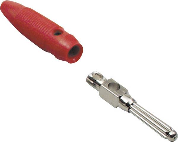 BKL Electronic 072164 banánkový konektor zástrčka, rovná Ø pin: 4 mm červená 1 ks