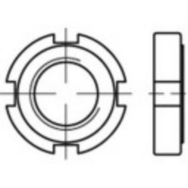 TOOLCRAFT  137222 hřídelové matice M26   DIN 1804   ocel  10 ks