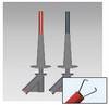 Beha Amprobe 370024 sada bezpečnostních krokosvorek, zásuvka 4 mm, CAT III 1000 V, červená, černá