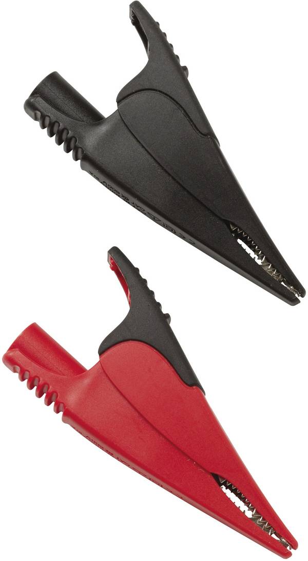 Fluke AC285 sada bezpečnostních krokosvorek, zásuvka 4 mm, CAT IV 600 V, CAT III 1000 V, červená, černá