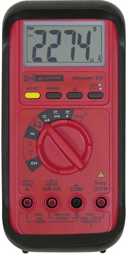 Beha Amprobe HEX120-D digitální multimetr, CAT II 1000 V, CAT III 600 V, Displej (counts): 4000