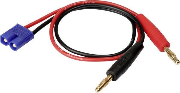 Reely nabíjecí kabel [2x banánková zástrčka 4 mm  - 1x EC3 zástrčka] 30 cm 2 mm²  RE-6799029