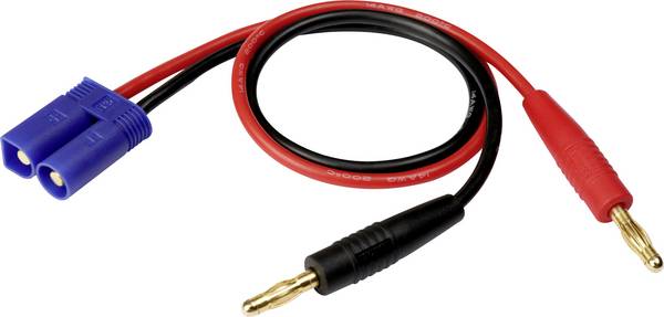 Reely nabíjecí kabel [2x banánková zástrčka 4 mm  - 1x EC5 zástrčka] 30 cm 2 mm²  RE-6799032