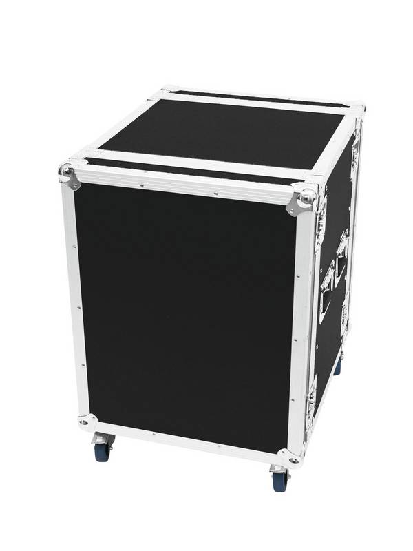 Roadinger PR-2 19palcový rack 14 U dřevo s rukojetí, s kolečky