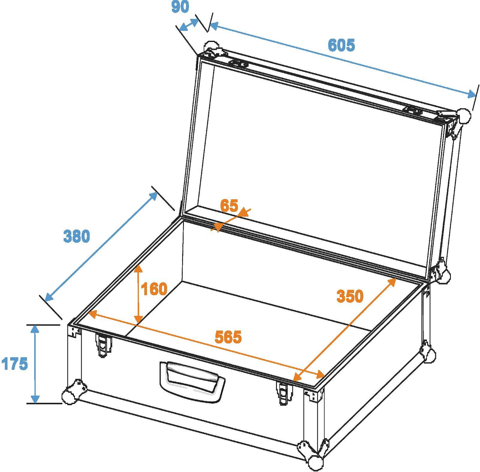 Roadinger UK-Case Tour Lock 3012620G case (kufr) (d x š x v) 395 x 605 x 260 mm-3