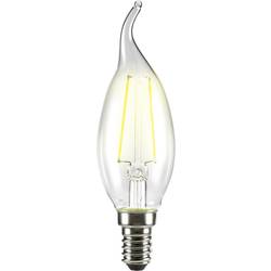 LED žárovka Sygonix 1376689 230 V, E14, 2 W = 25 W, teplá bílá, A++ (A++ - E), vlákno, 1 ks