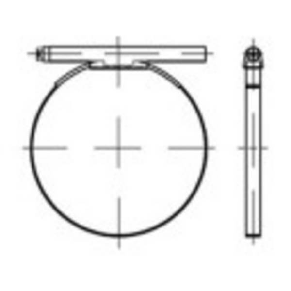 TOOLCRAFT 137697 hadicová objímka Hadicové spony 9 mm Galvanicky pozinkovaná ocel  50 ks