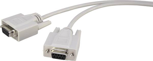 Renkforce sériový kabel [1x D-SUB zásuvka 9pólová - 1x D-SUB zásuvka 9pólová], 1.80 m, šedá
