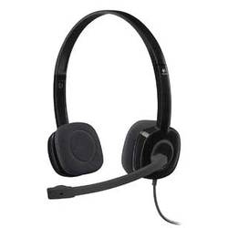 Headset k PC jack 3,5 mm na kabel, stereo Logitech H151 na uši černá