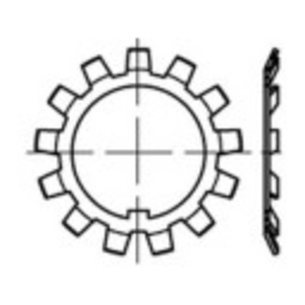 TOOLCRAFT  137823 pojistný plech vnitřní Ø: 105 mm vnější Ø: 145 mm  DIN 5406   ocel  10 ks