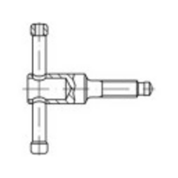 TOOLCRAFT  137867 křídlový šroub M12 60 mm  DIN 6306   ocel leštěný 1 ks