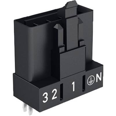 Černošedý elektrický přepínač s popiskami '3', '2', '1', 'N' a symbolem uzemnění.