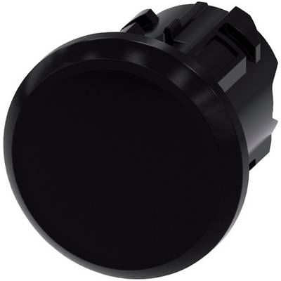 Černý kulatý plastový knoflík používaný pro elektronická zařízení.