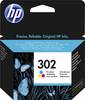 HP 302 Ink originál azurová, purppurová, žlutá F6U65AE Inkousty