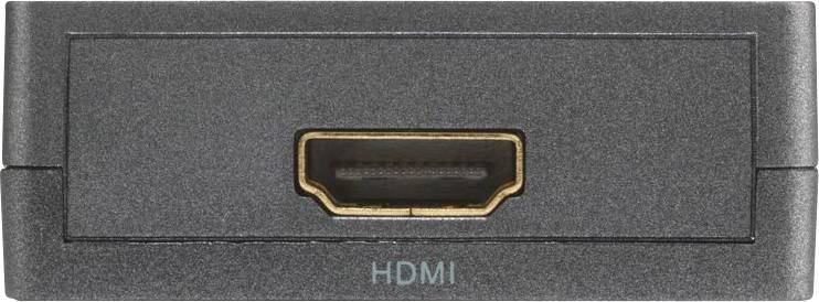 HDMI konektor na elektronickém zařízení, umožňuje přenos audio a video signálů.