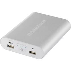 Powerbanka Basetech BTP-3, Li-Ion akumulátor 10400 mAh, strieborná/biela