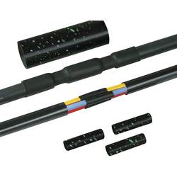 Tepelně smršťovací spojovací sada bez šroubové spojky HellermannTyton LVK-4x16-50 PO-X BK, 1 sada