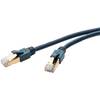Sieťový prepojovací kábel RJ45 clicktronic 79956, CAT 6A, S/FTP, 0.50 m, tmavomodrá