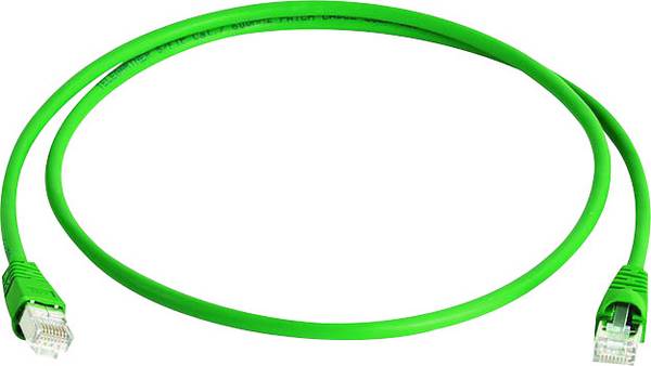 Telegärtner 100009120 RJ45 síťové kabely, propojovací kabely CAT 6A S/FTP 25.00 m zelená samozhášecí, bez halogenů, UL certifikace 1 ks