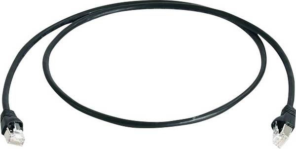 Telegärtner 100009136 RJ45 síťové kabely, propojovací kabely CAT 6A S/FTP 25.00 m černá samozhášecí, bez halogenů, UL certifikace 1 ks
