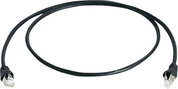 Telegärtner 100009137 RJ45 síťové kabely, propojovací kabely CAT 6A S/FTP 50.00 m černá samozhášecí, bez halogenů, UL certifikace 1 ks