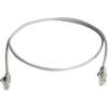 Sieťový prepojovací kábel RJ45 Telegärtner L00003A0204, CAT 6, U/UTP, 5.00 m, sivá