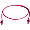 Sieťový prepojovací kábel RJ45 Telegärtner L00004A0181, CAT 6, U/UTP, 7.50 m, červená